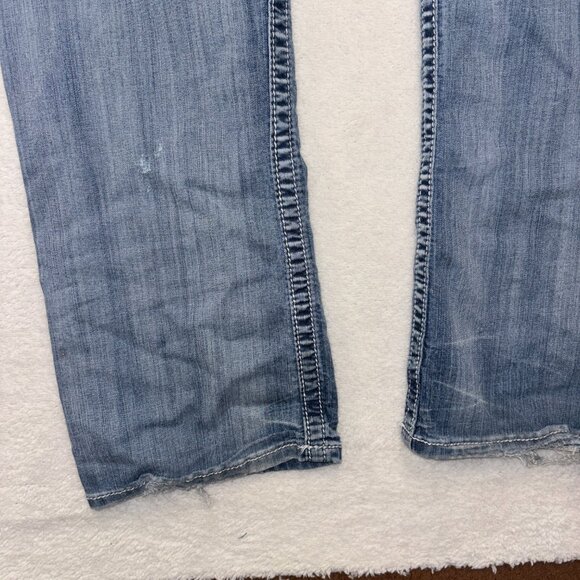 BKE Jeans Mens 34x30 Carter Light Blue Straight Leg Denim Pants - Picture 7 of 9